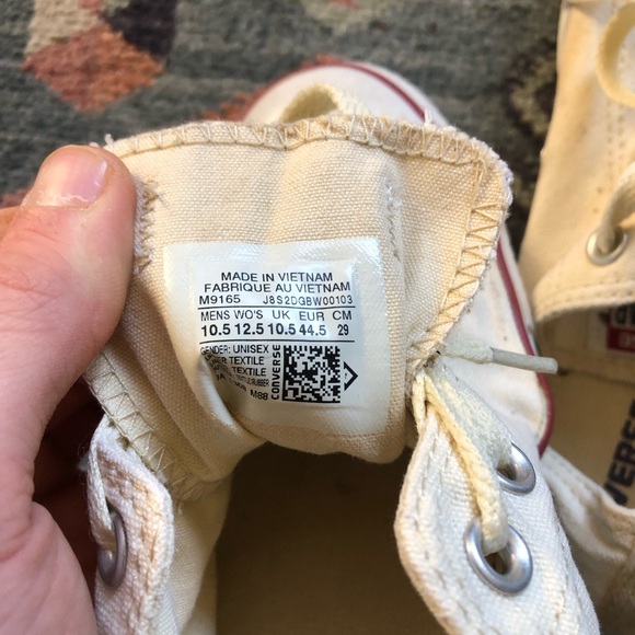 Low Top White Converse - Picture 3 of 6